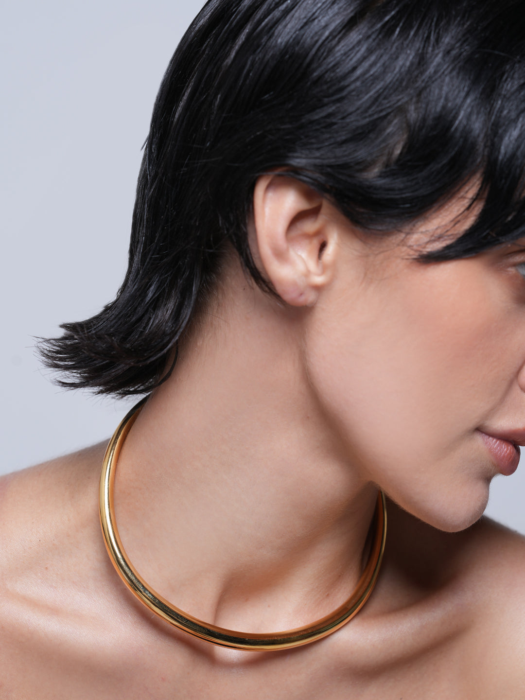 Gold Plated Open Choker Necklace