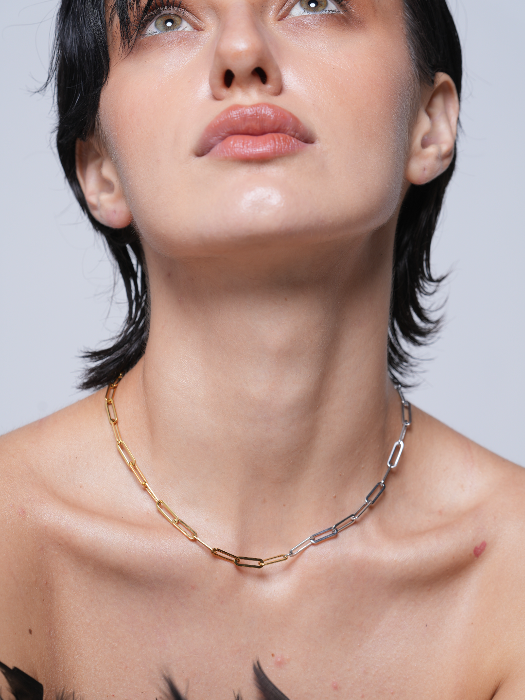 Dual Tone Paperclip Chain