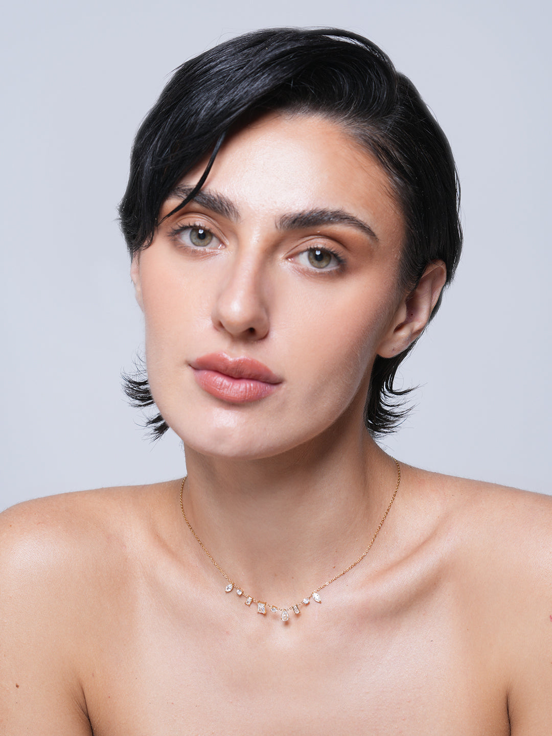 Irregular CZ Necklace