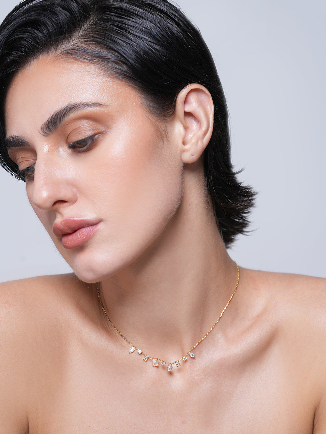 Irregular CZ Necklace
