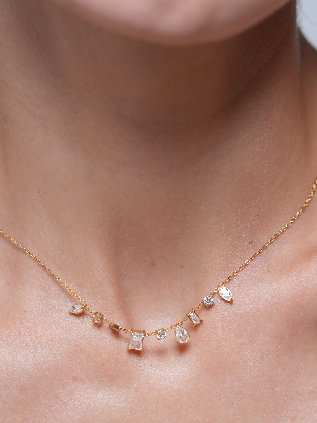 Irregular CZ Necklace