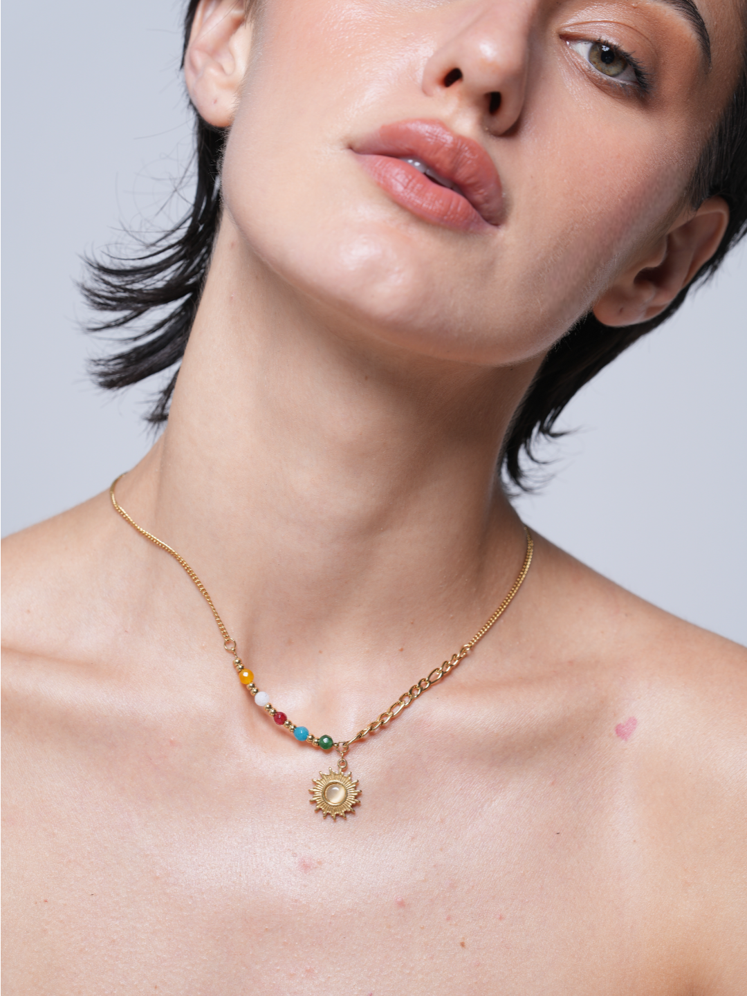 Sun Pendant France Necklace