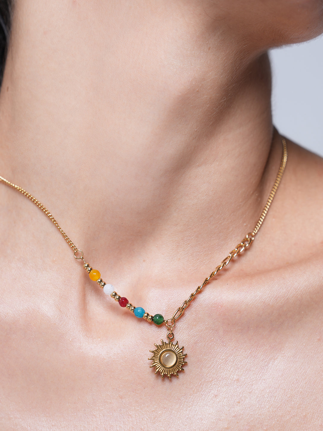 Sun Pendant France Necklace