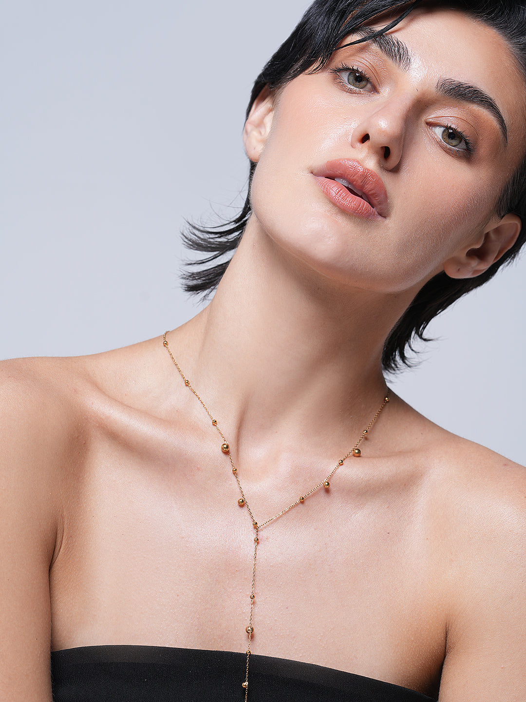 Long Tassel Round Bead Necklace