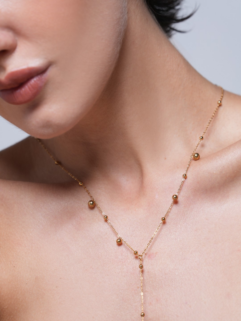 Long Tassel Round Bead Necklace