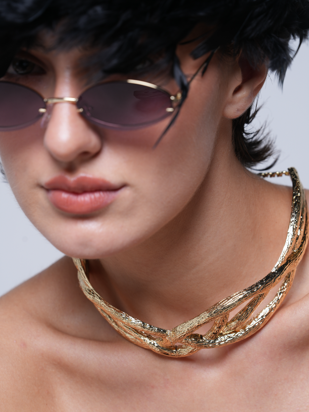 Hammered Statement Choker