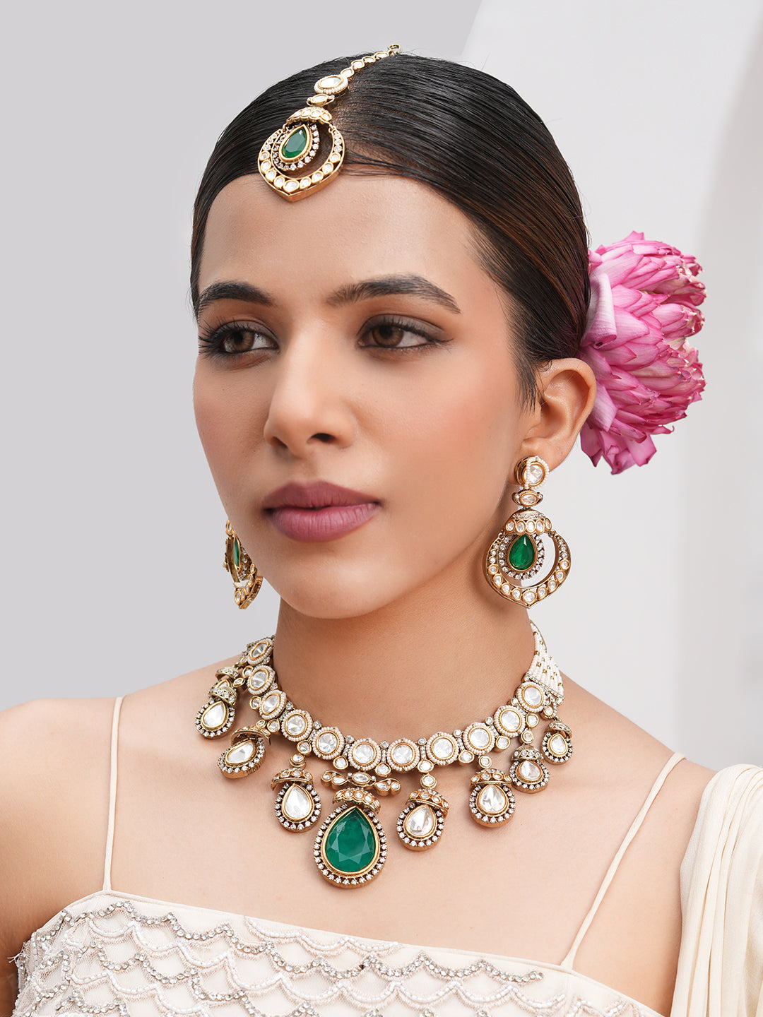 Premium Green Antique Polish Necklace
