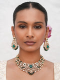 Green CZ with Kundan Necklace