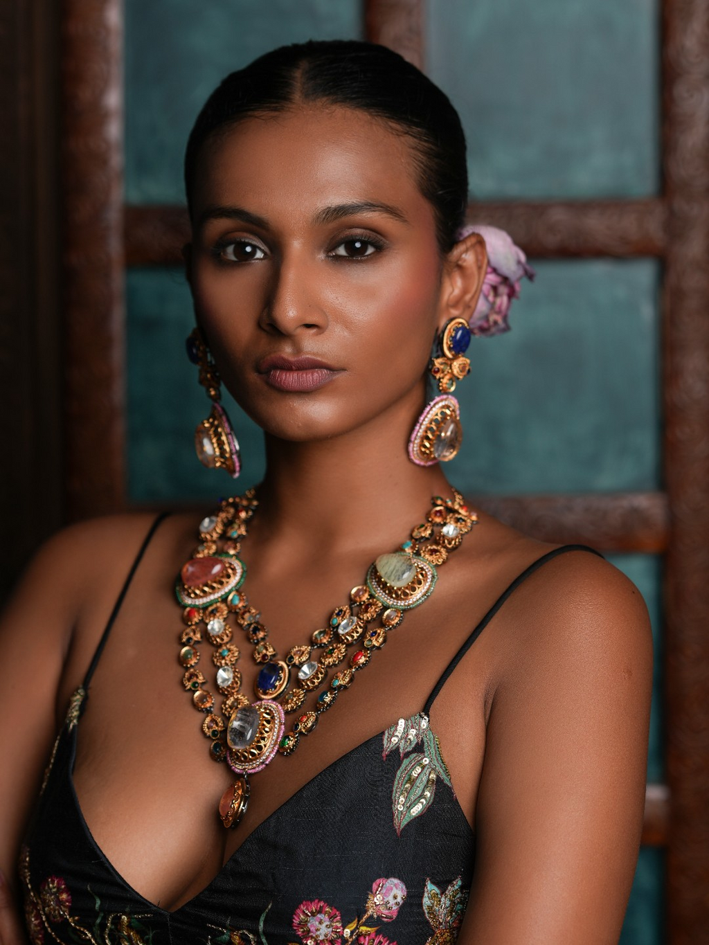 Heavy Navrattan Necklace