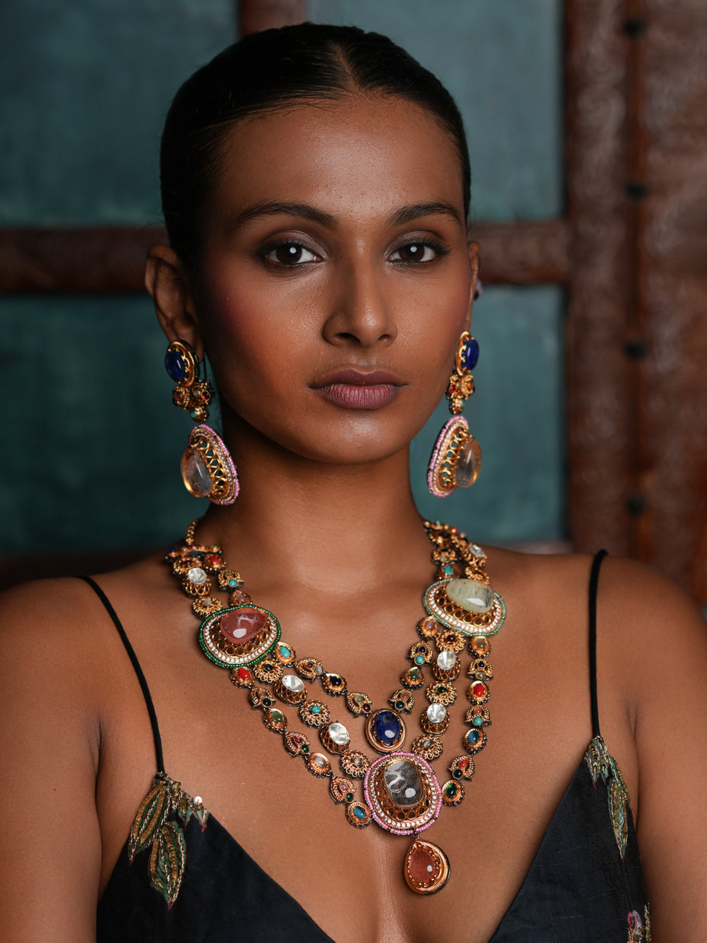 Heavy Navrattan Necklace