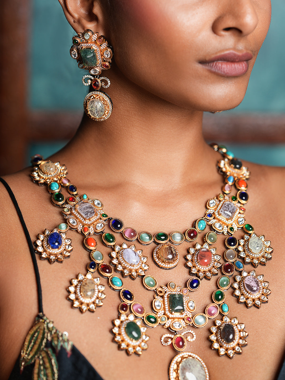 Navrattan Heavy Necklace