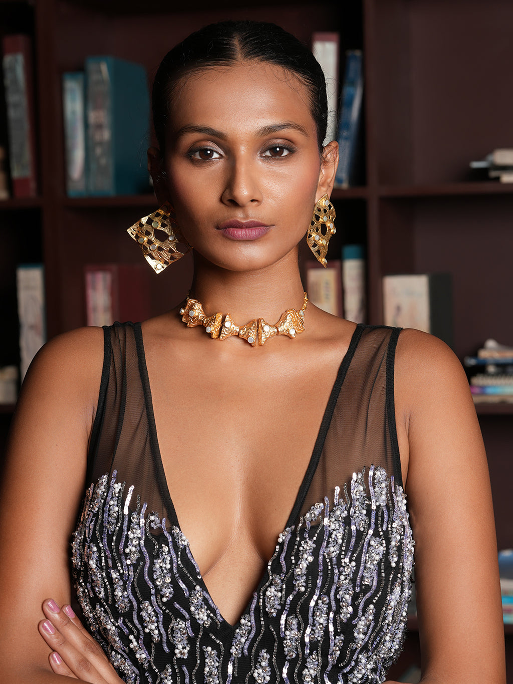 Chic Choker with Earrings