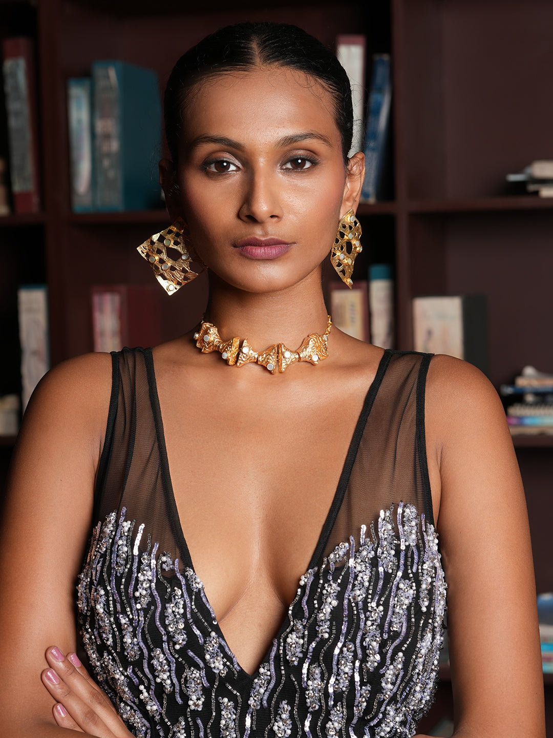 Chic Choker with Earrings