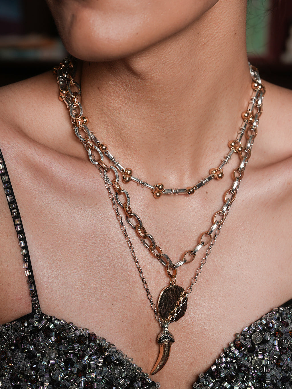 Elegant Triple Layered Chain