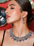 Black Polish Purple Pink Necklace