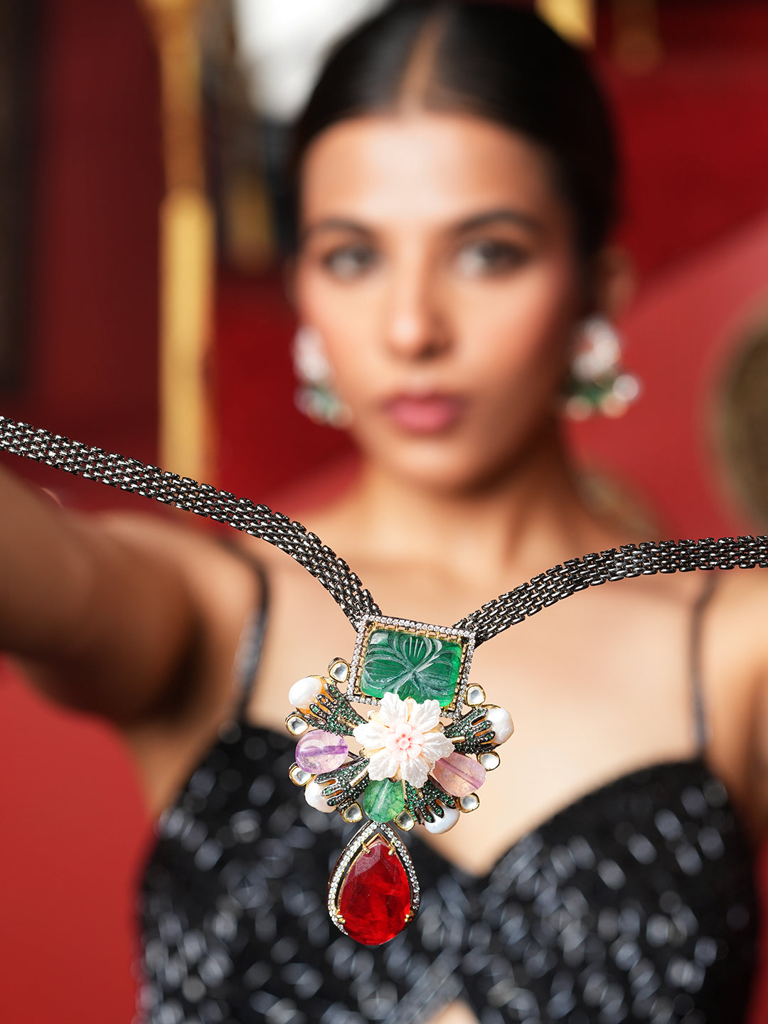 Premium Floral Pendant Set