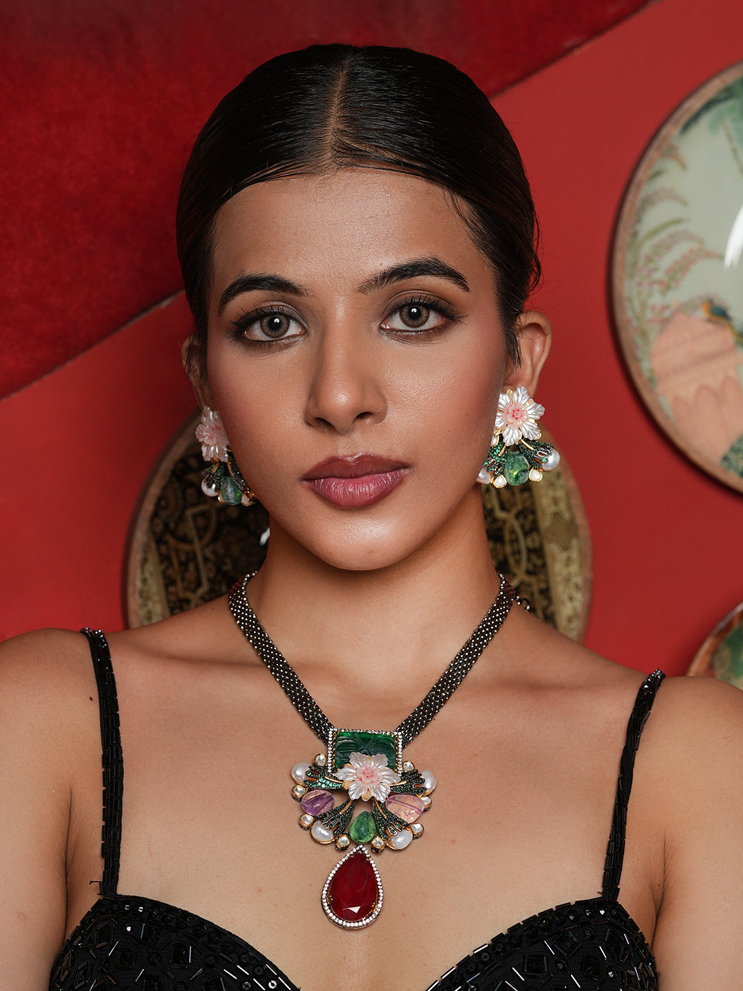 Premium Floral Pendant Set