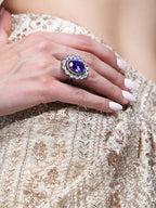 Purple Single Stone Ring