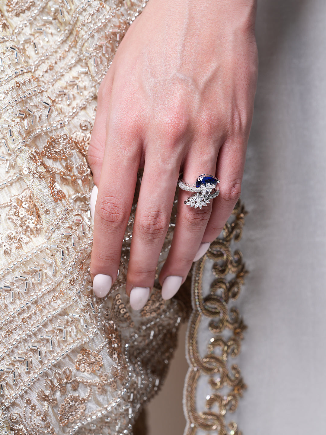 Small Dark Blue AD Ring