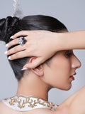 Dark Blue Cocktail Ring
