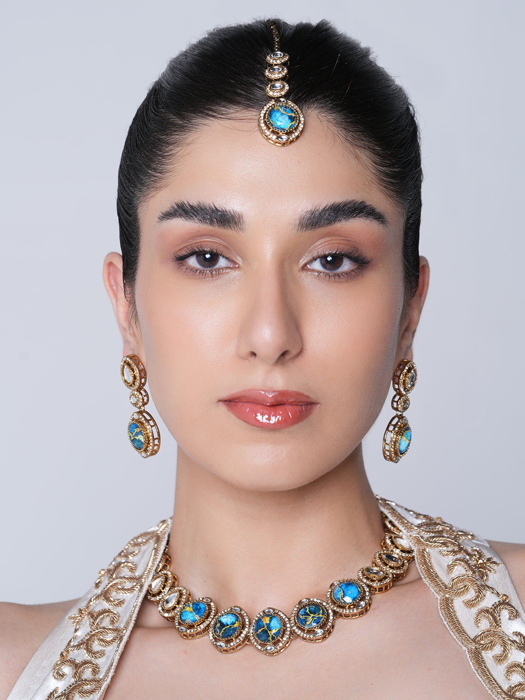 Short Designer Firestone Necklace