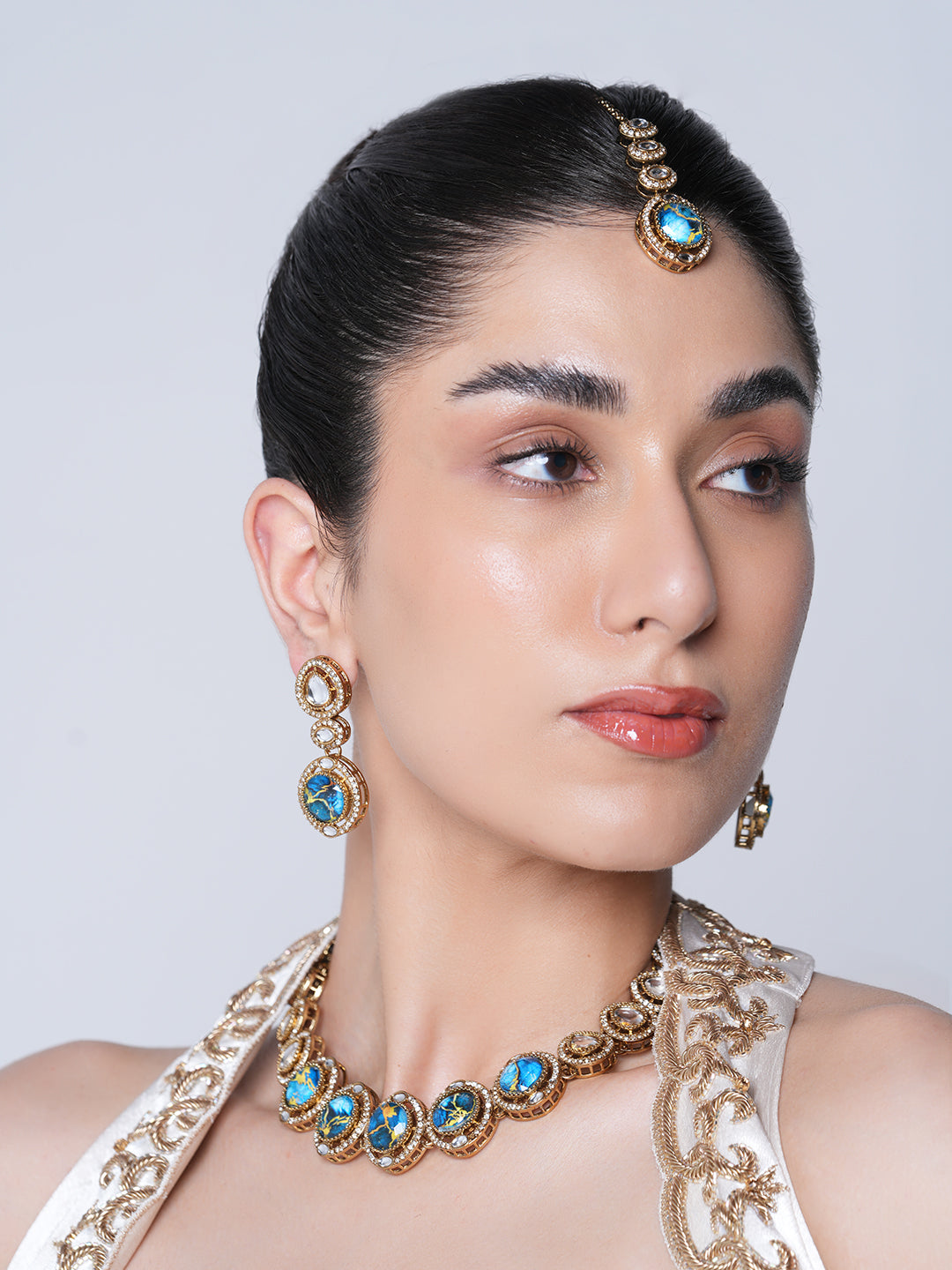 Short Designer Firestone Necklace