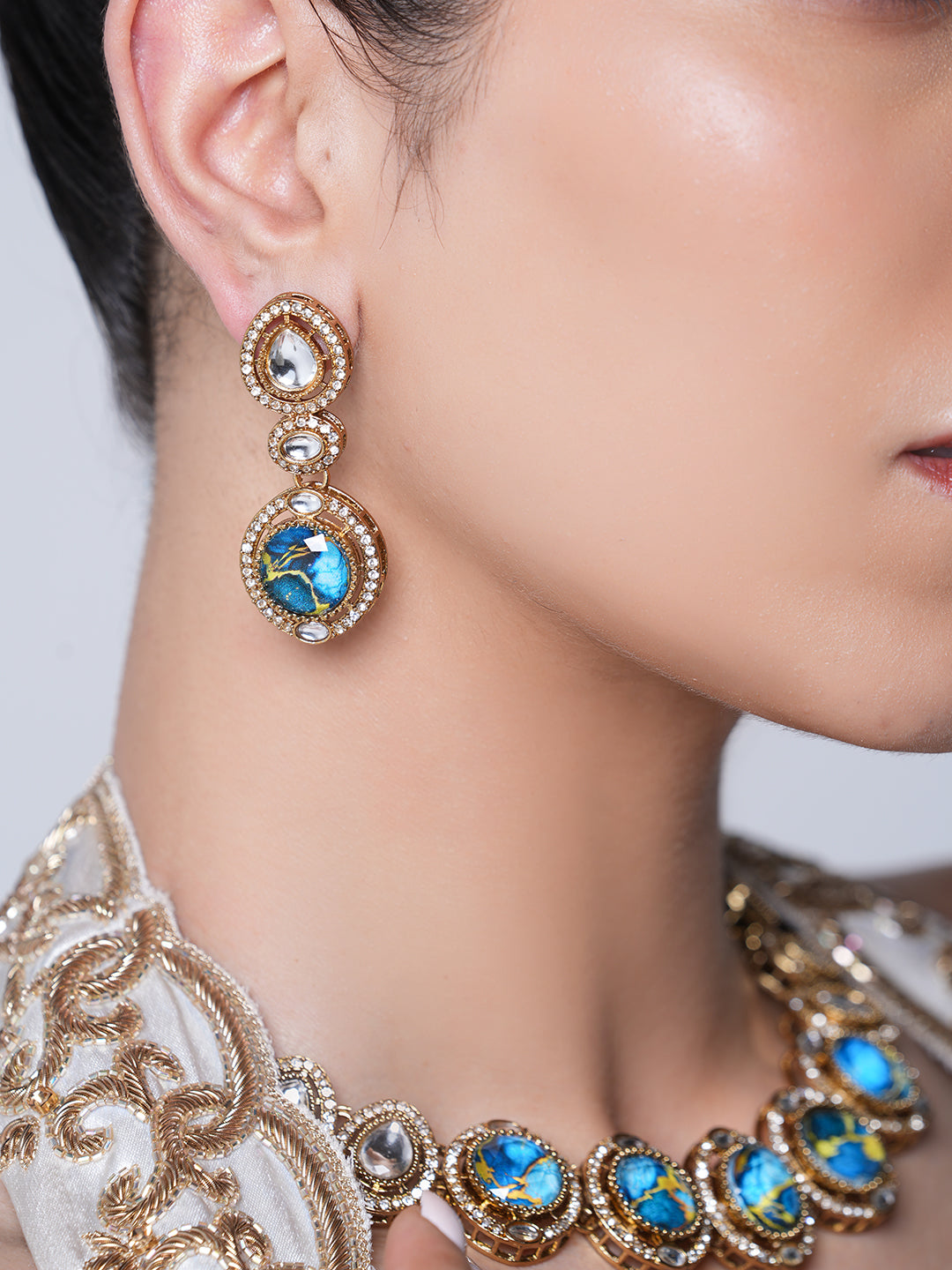 Short Designer Firestone Necklace