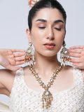 Long Designer Mehendi Polish Kundan Set