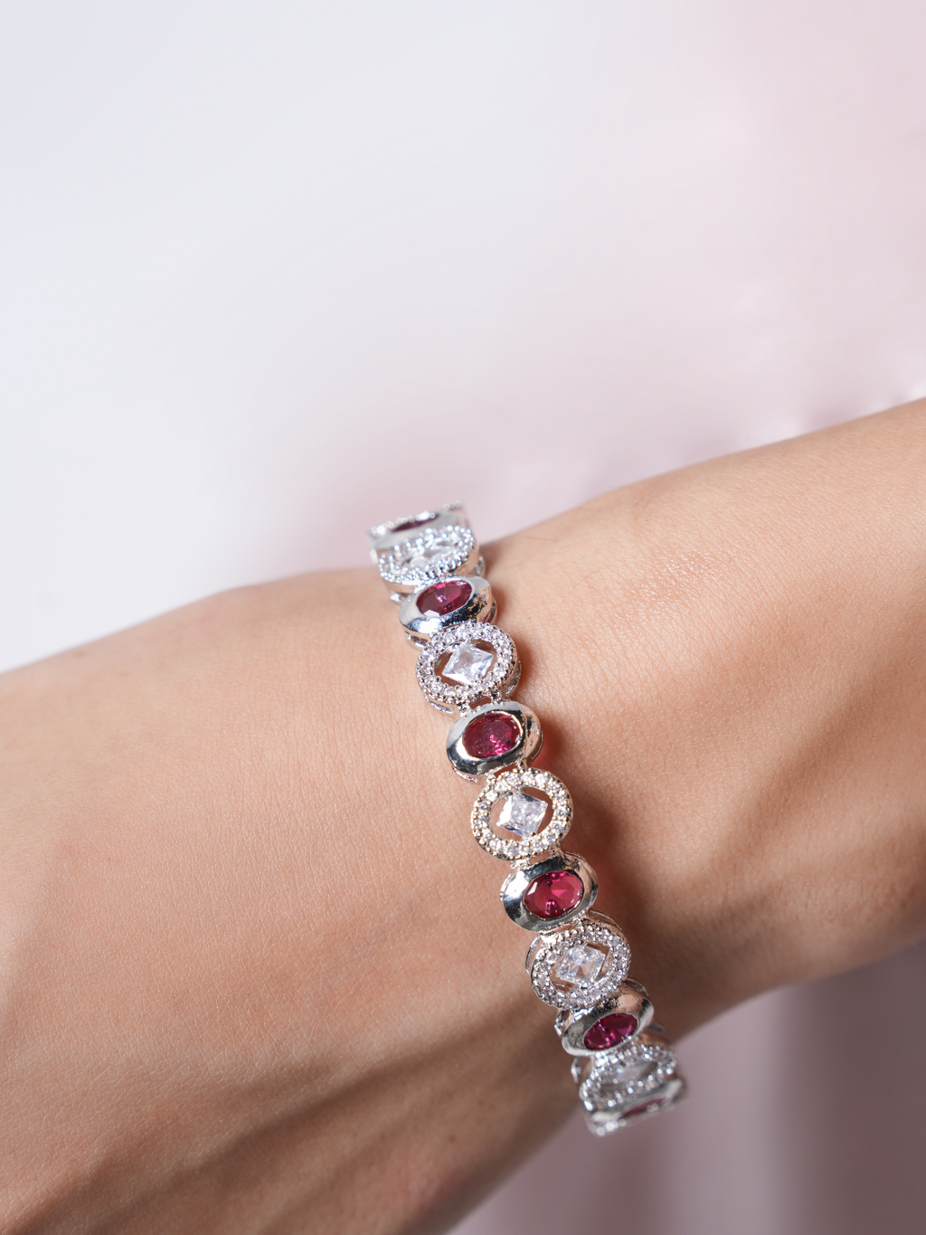 Pink Stone AD Bangles