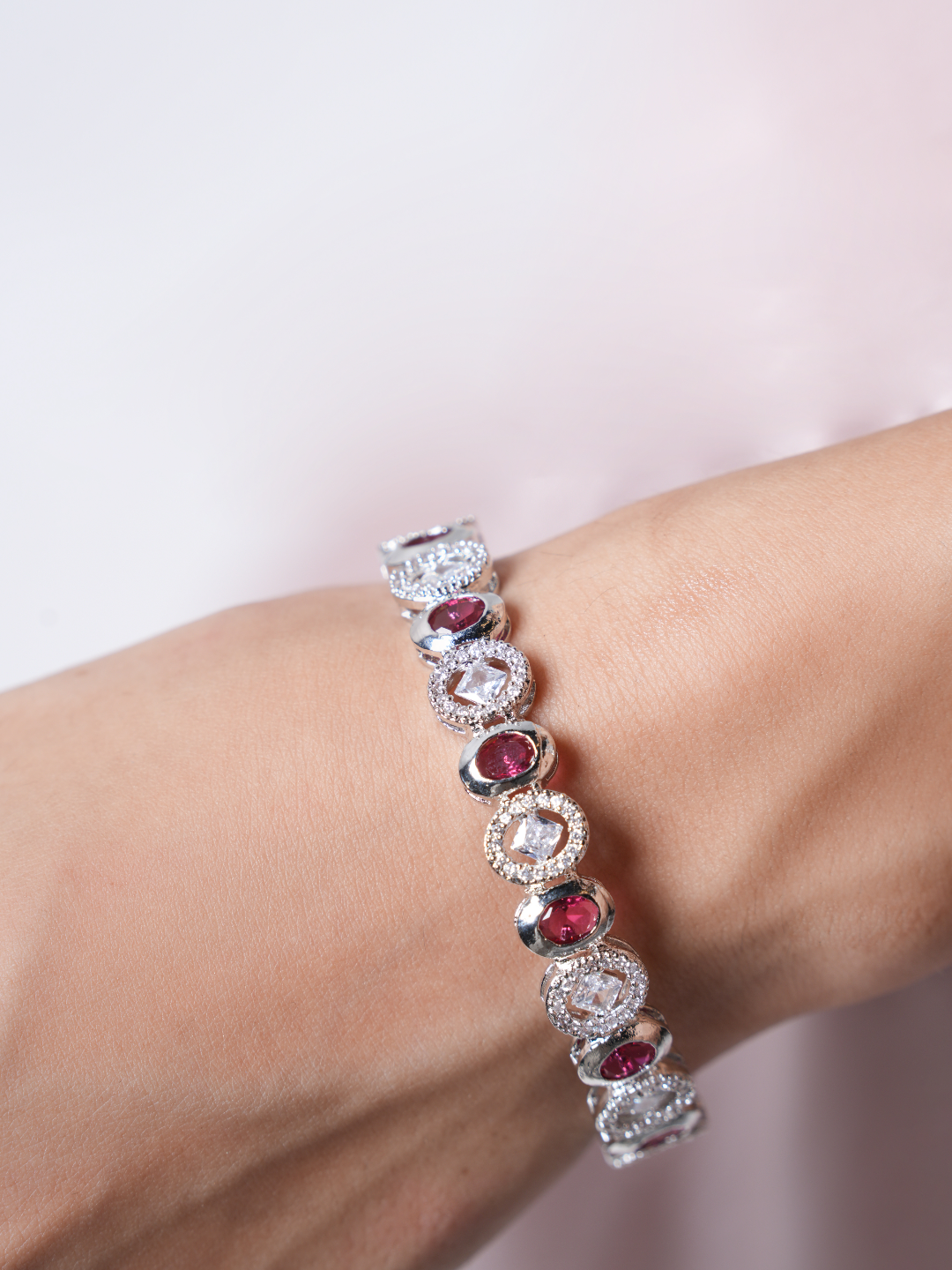 Pink Stone AD Bangles