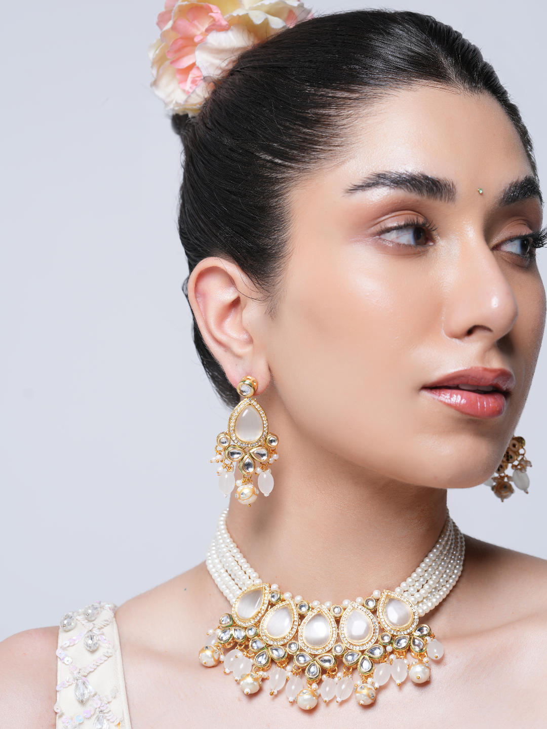 White Designer Choker