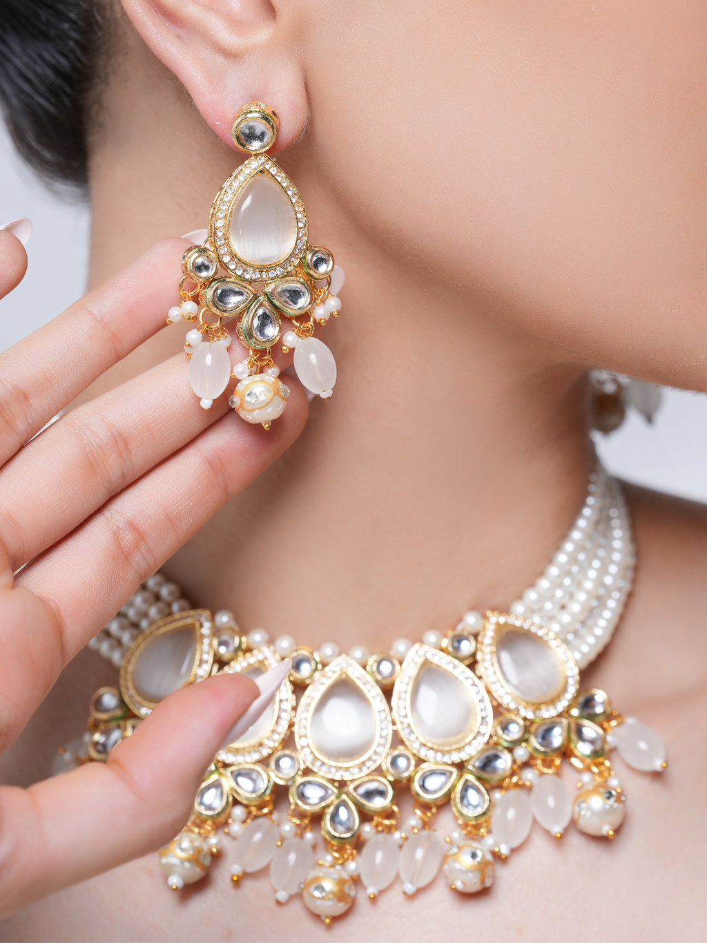White Designer Choker