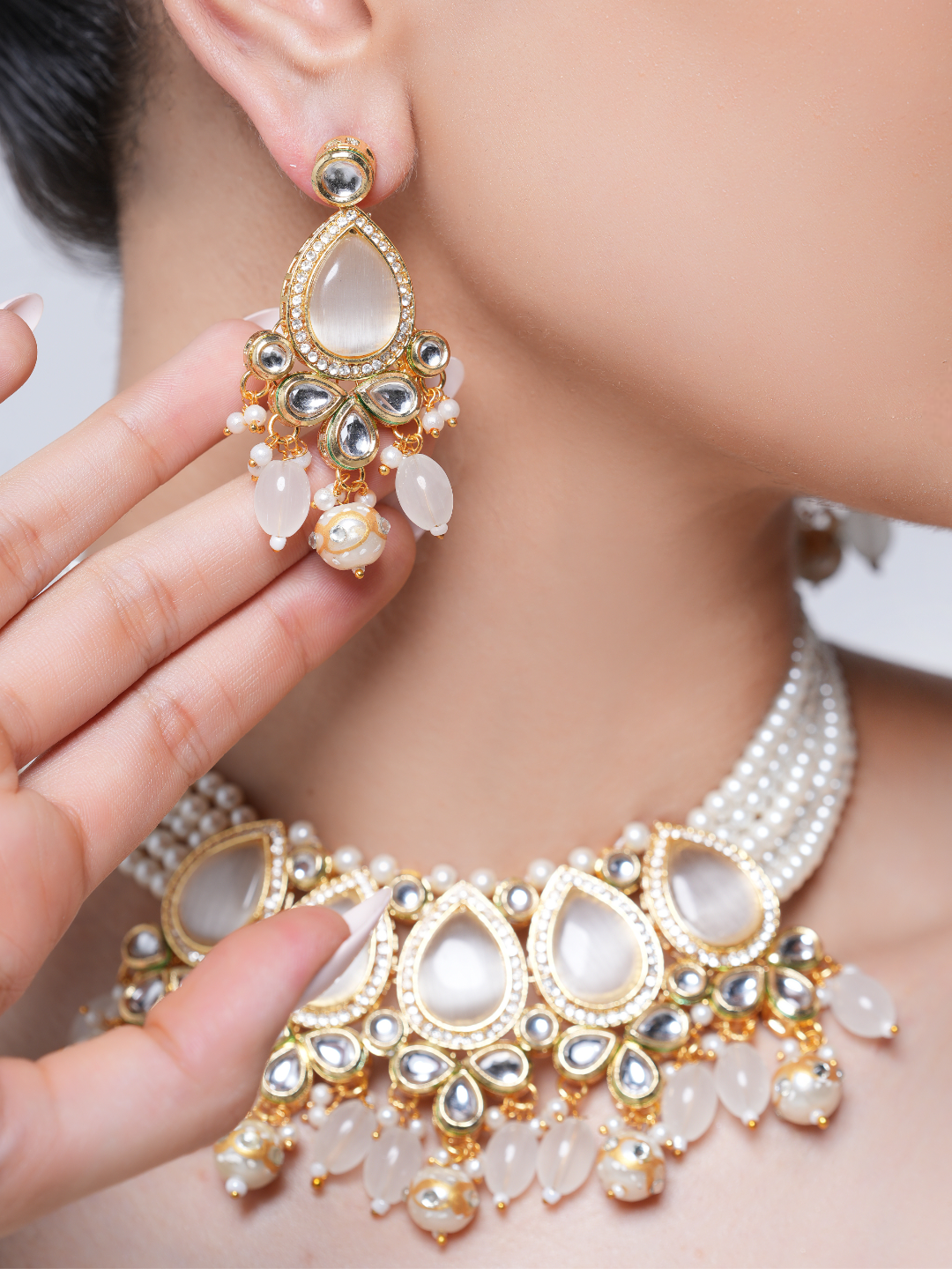 White Designer Choker