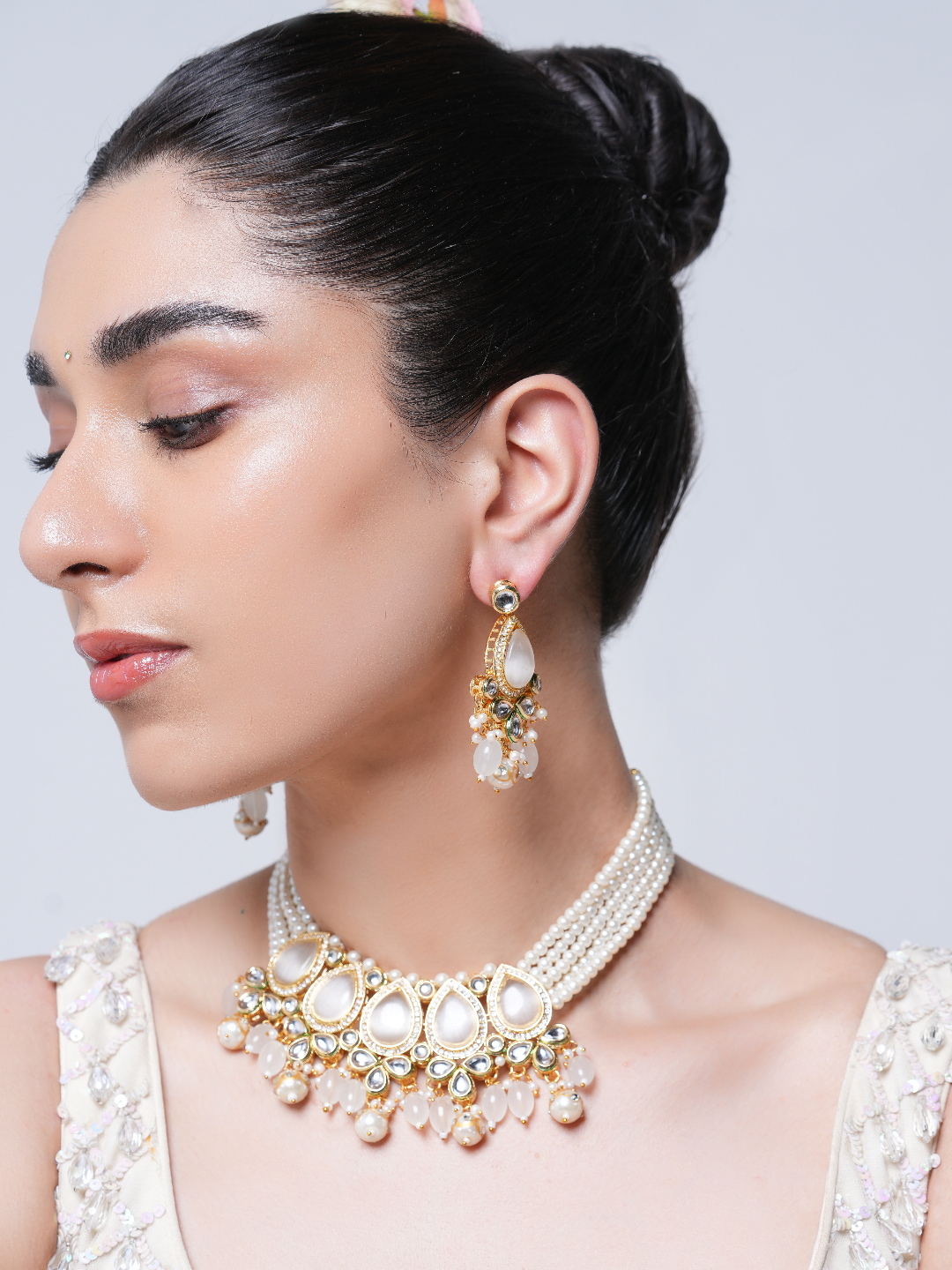 White Designer Choker