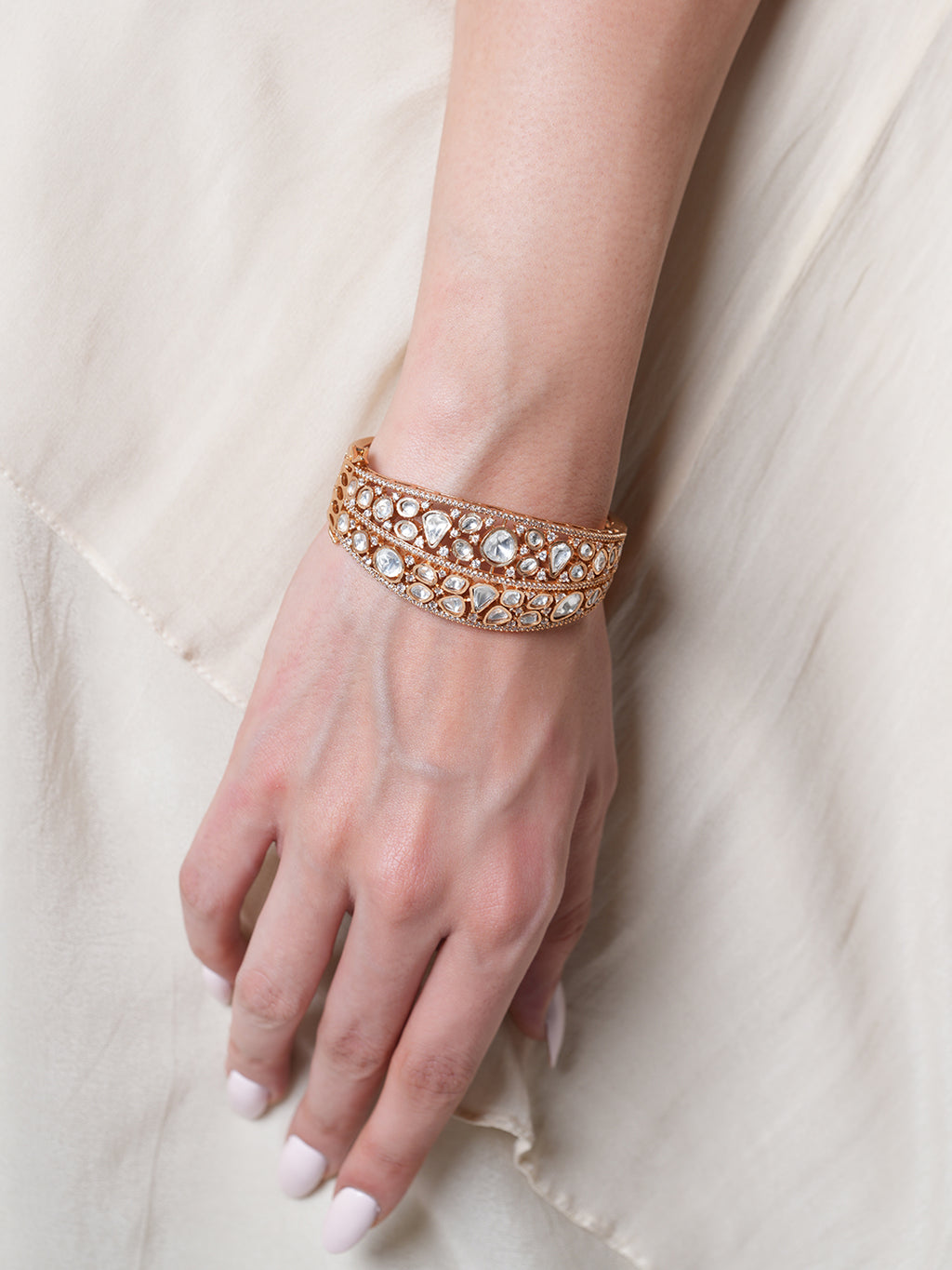 Shiny Moissanite Heavy Bracelet