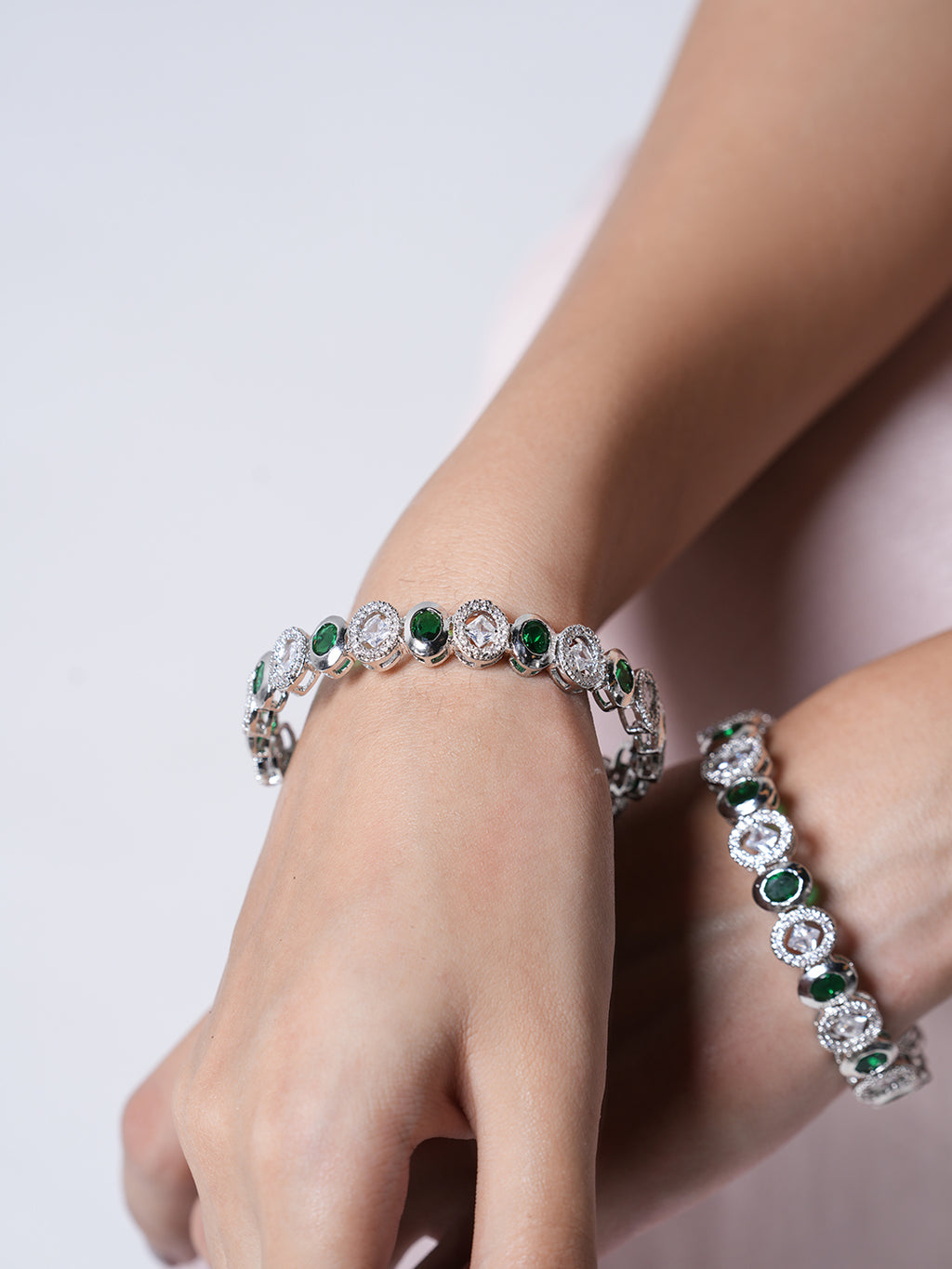 Green Stone AD Bangles