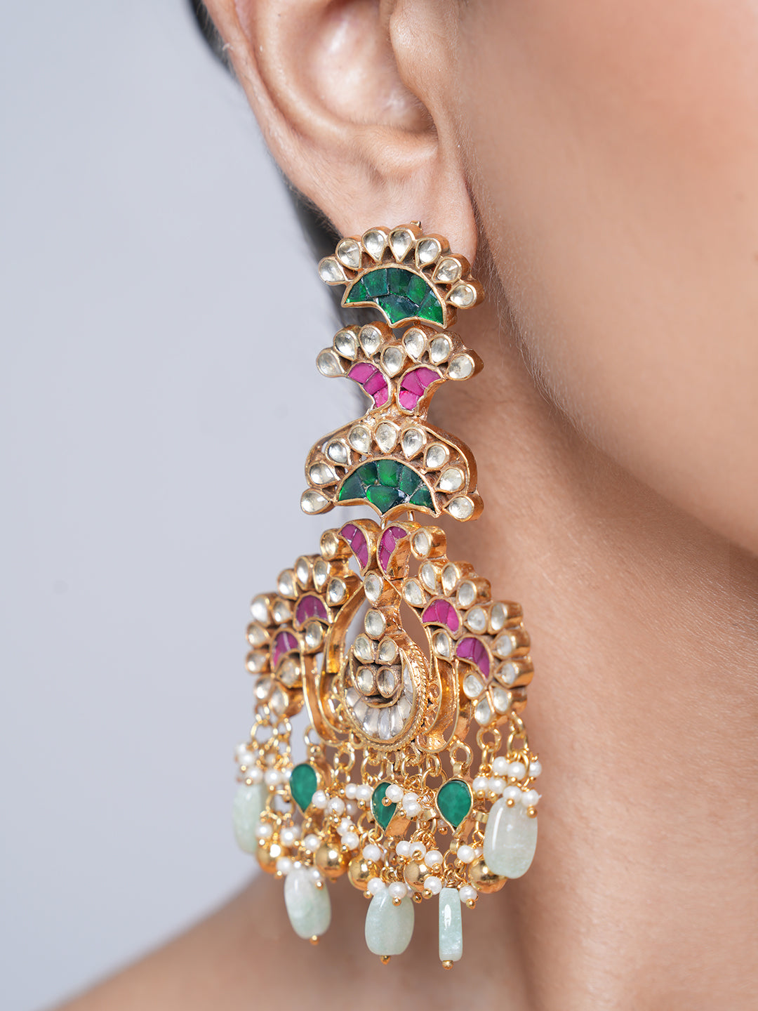 Pachi Kundan Jadau Earrings