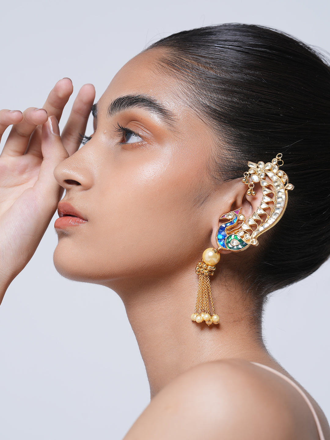 Pachi Kundan Peacock Jadau Earrings
