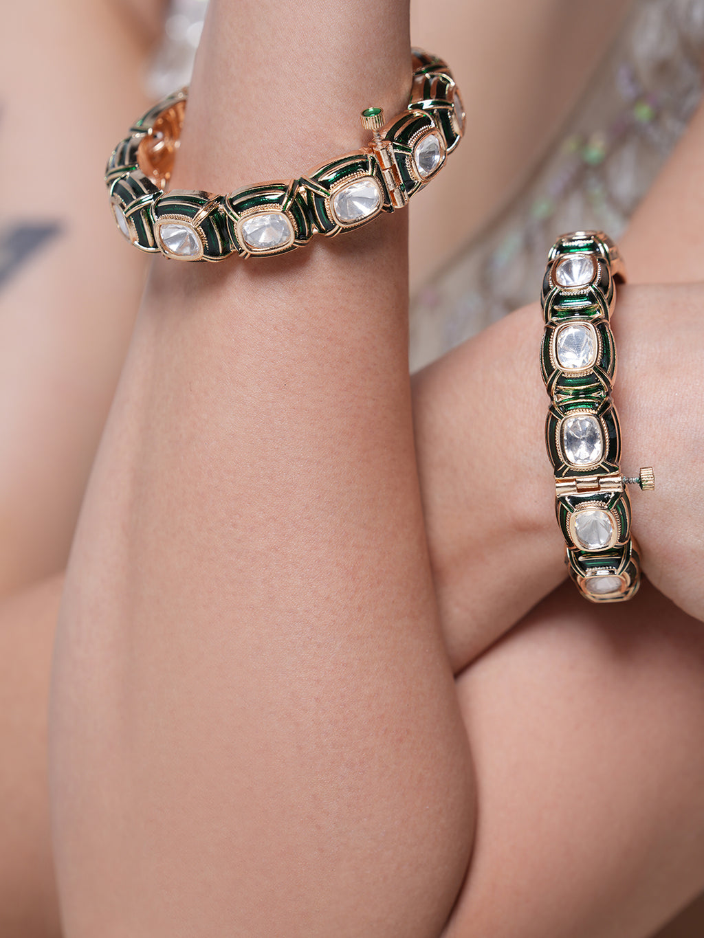 Premium Kundan Polki Bangles