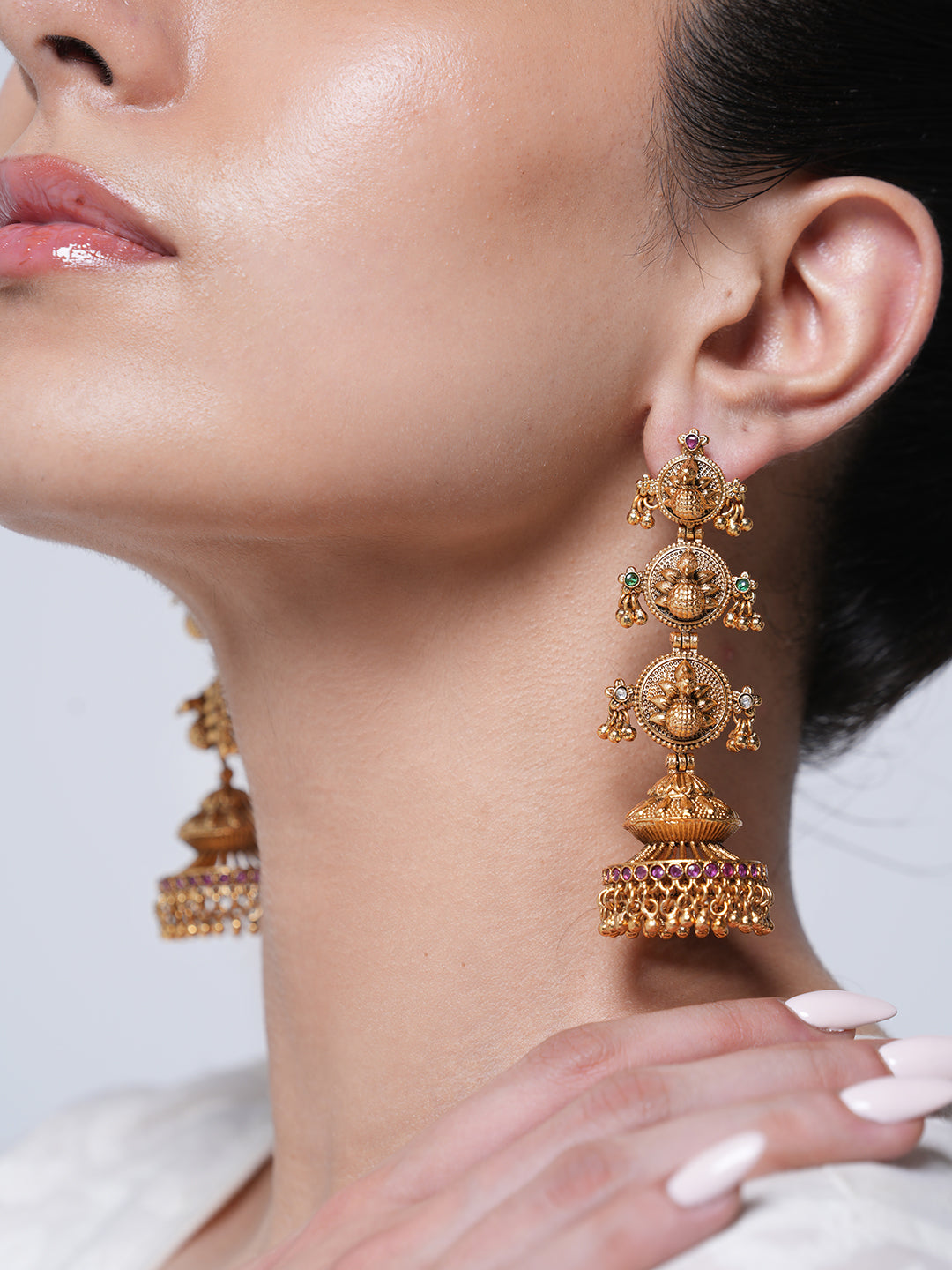 Long Peacock Antique Earrings