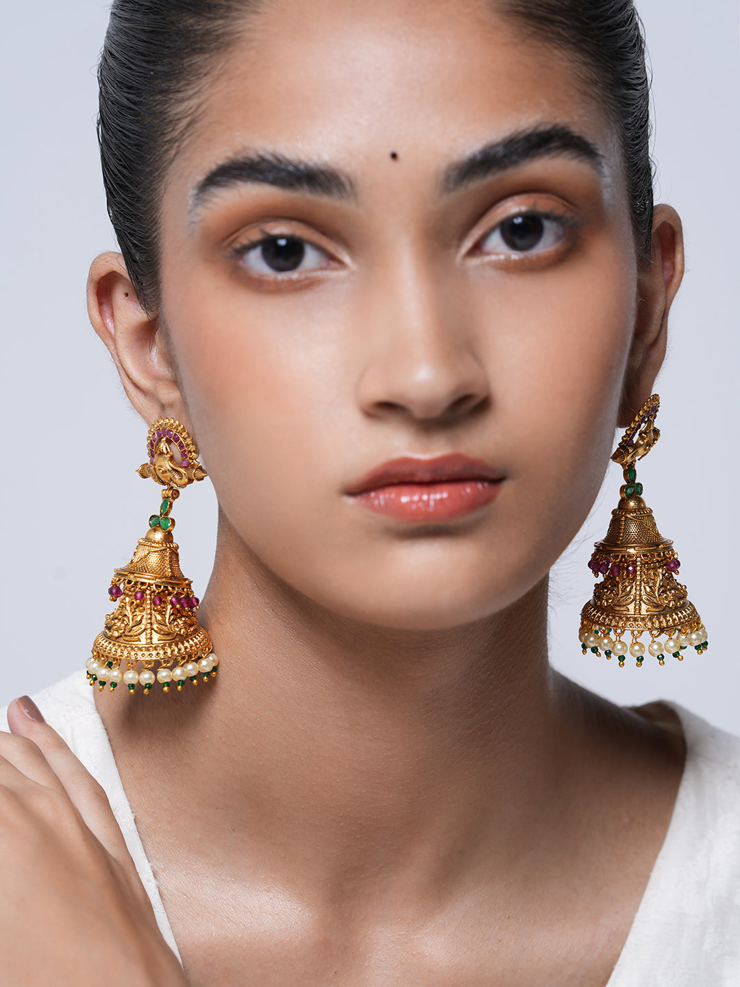Elephant Style Antique Big Jhumki