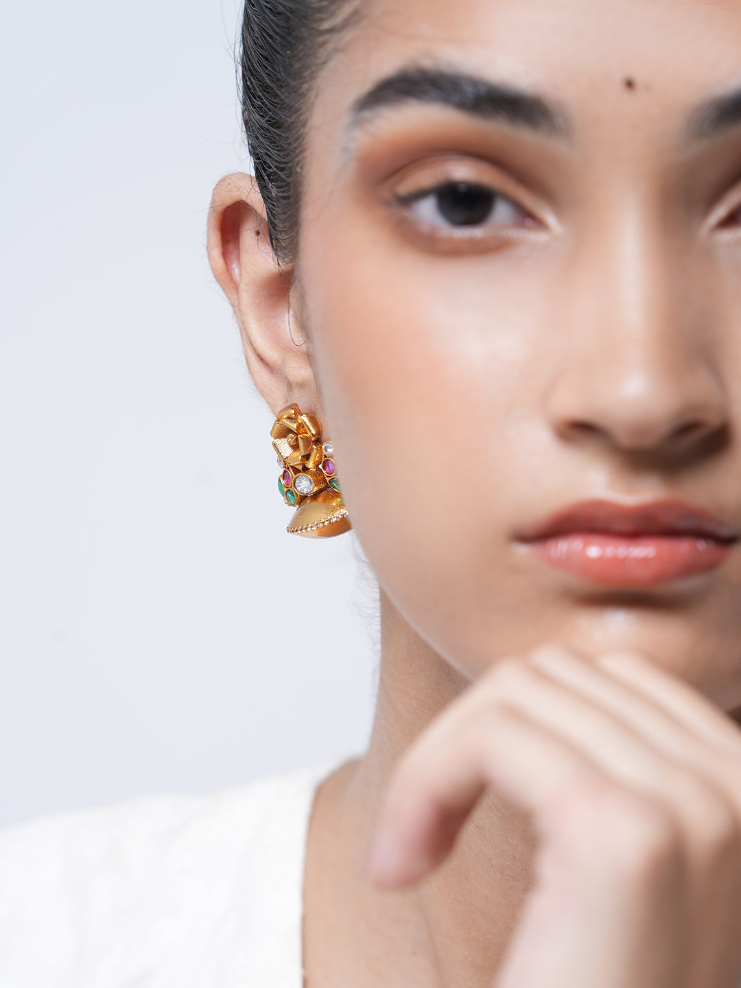 Designer Rose Shaped Earrings