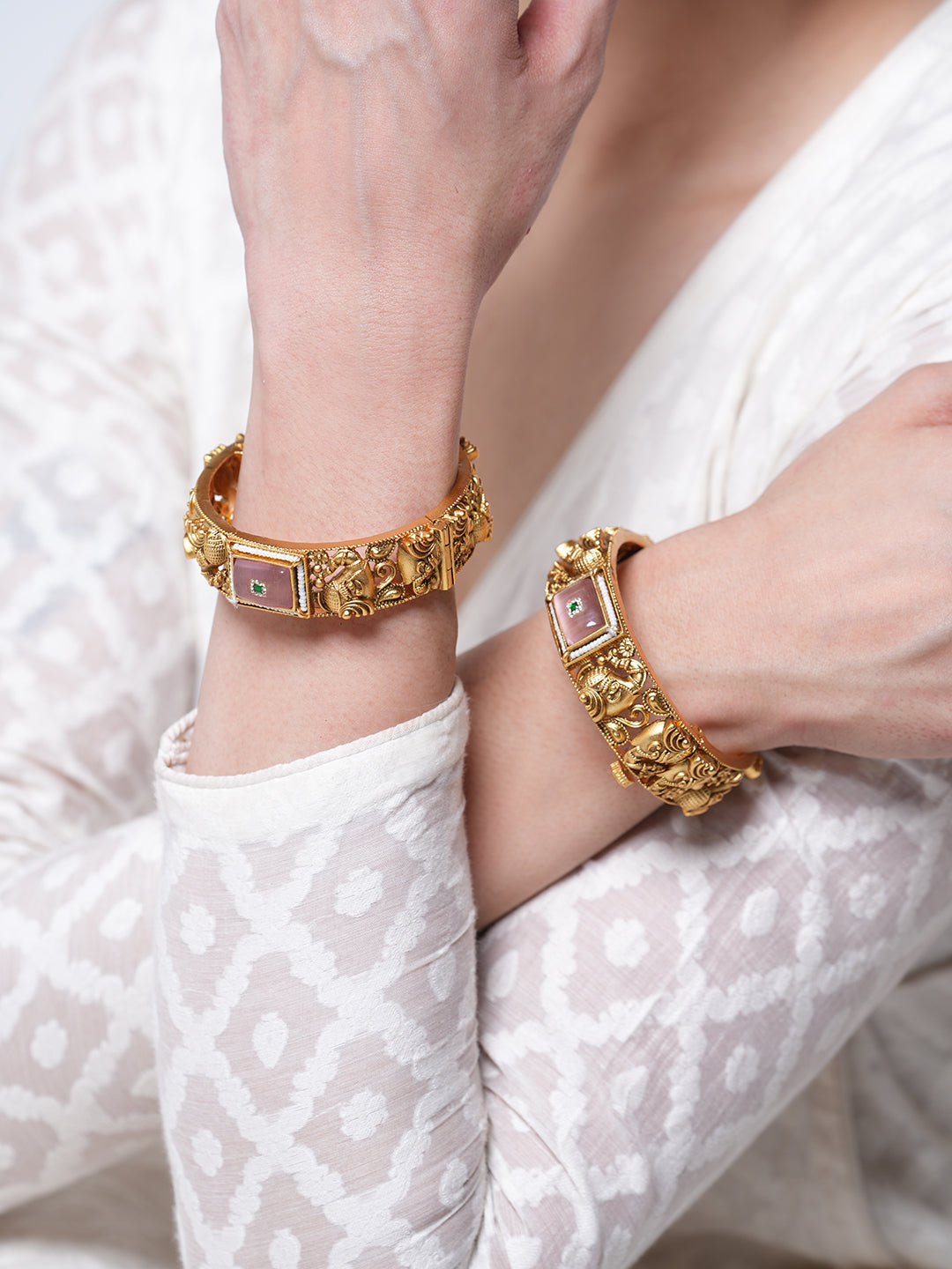Designer Elephant Rajwada Bangles