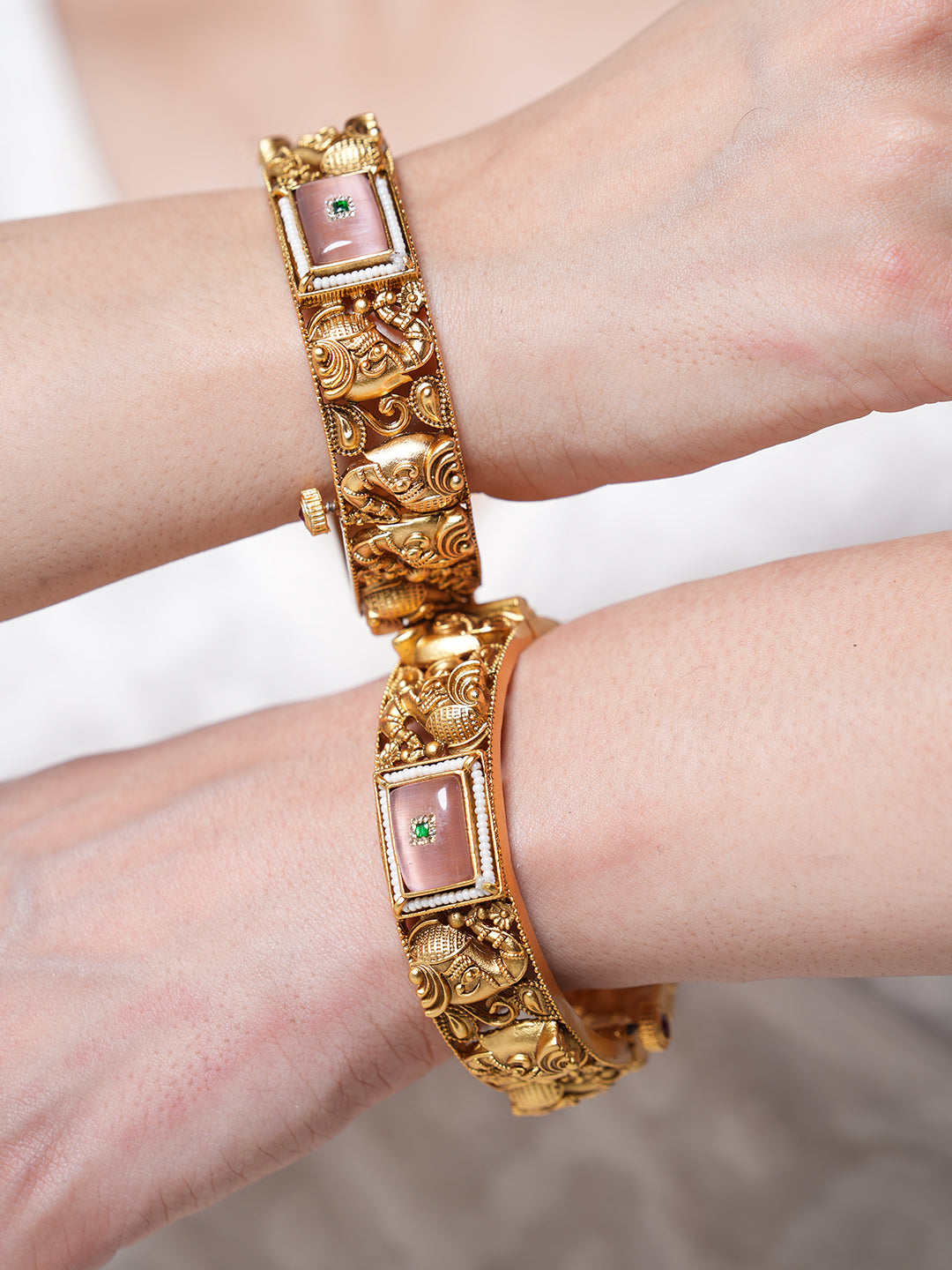 Designer Elephant Rajwada Bangles