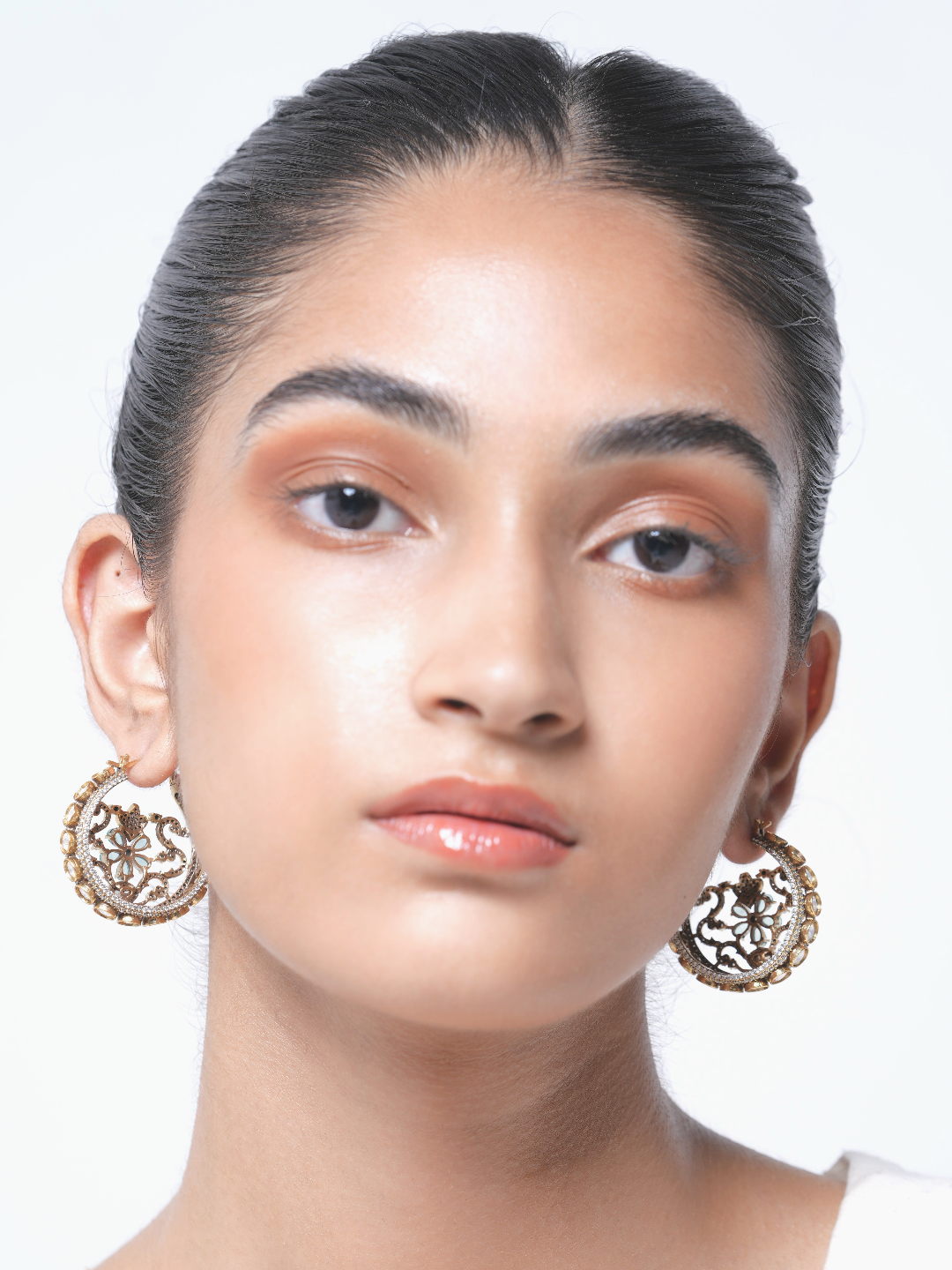 Designer Round CZ Earrings