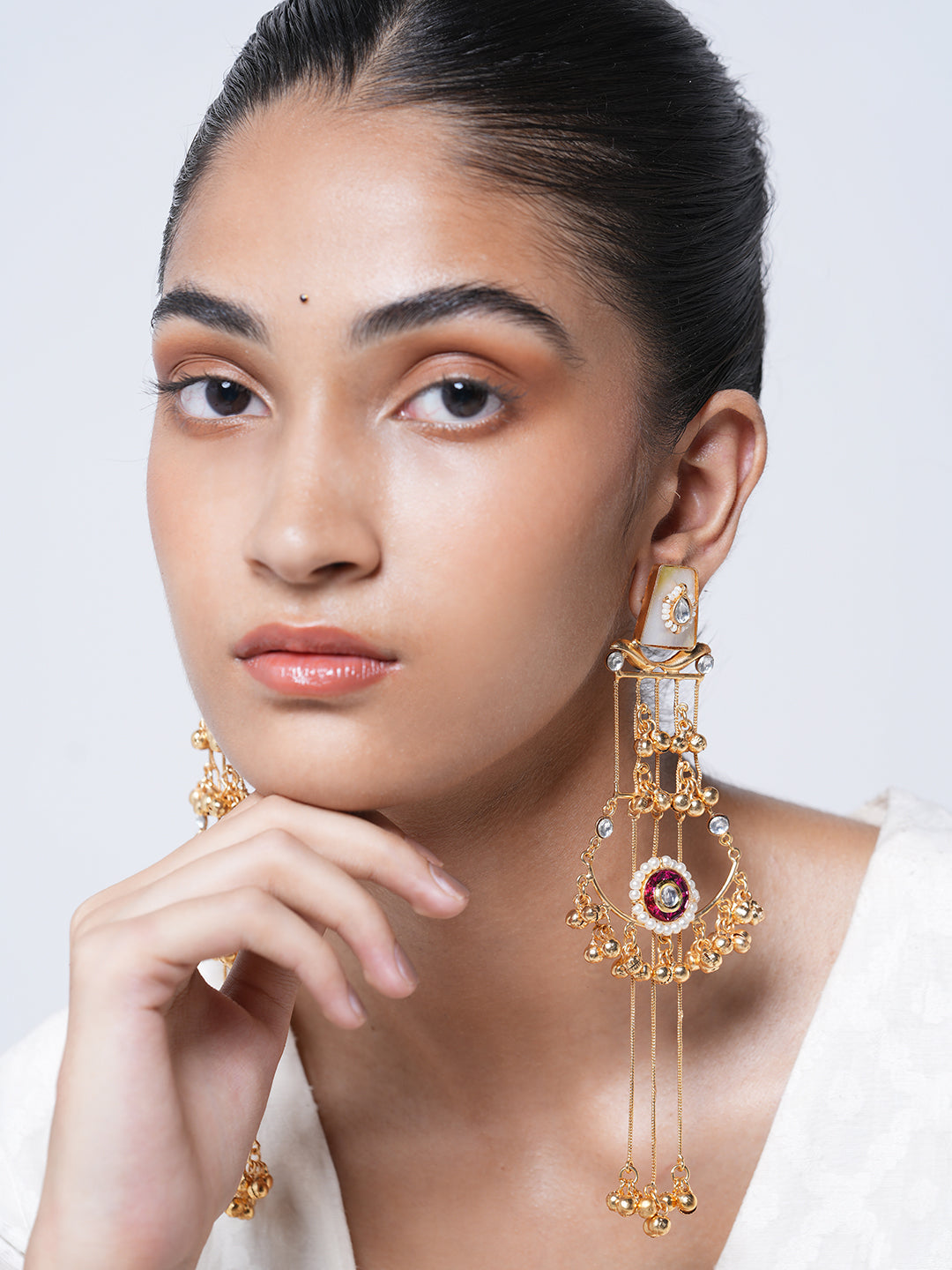 Designer Long Ghungroo Earrings