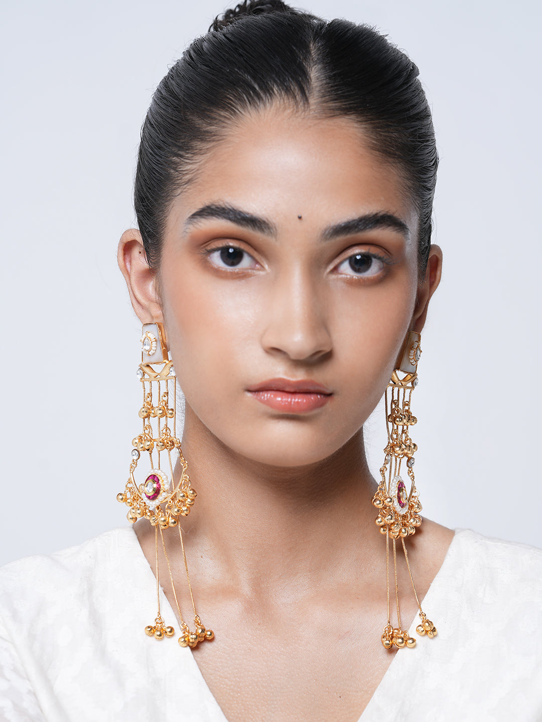 Designer Long Ghungroo Earrings