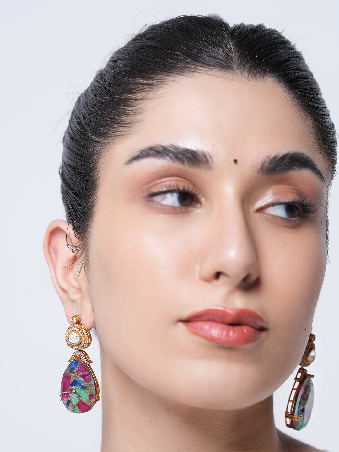 Designer Multicolor Firestone Doublet Earrings