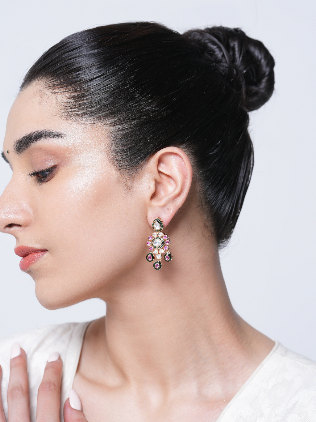 Premium Kundan Polki Earrings