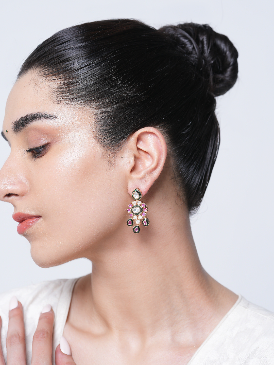 Premium Kundan Polki Earrings